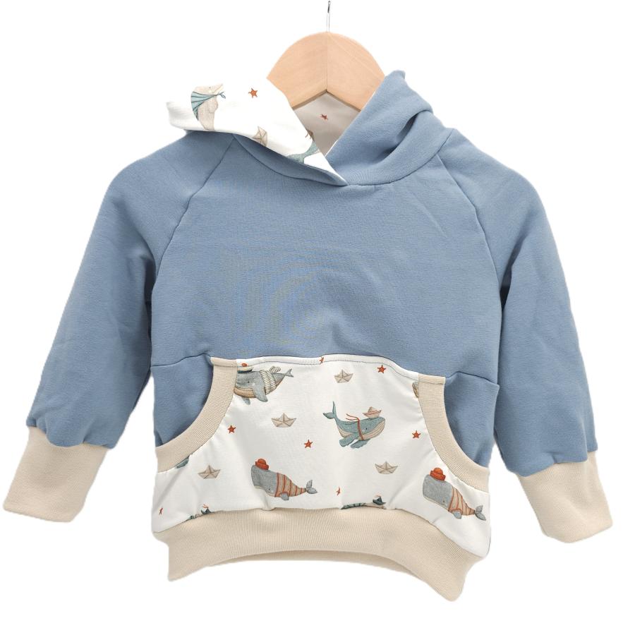 Hoodie [ Damen ] Küstenkind Wale Schiffchen